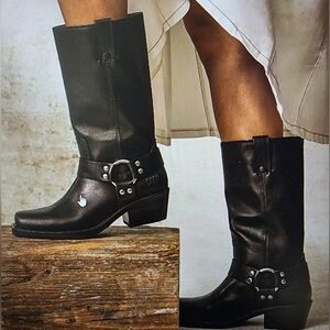 FRYE AND CO. Black Combat & Moto Boots